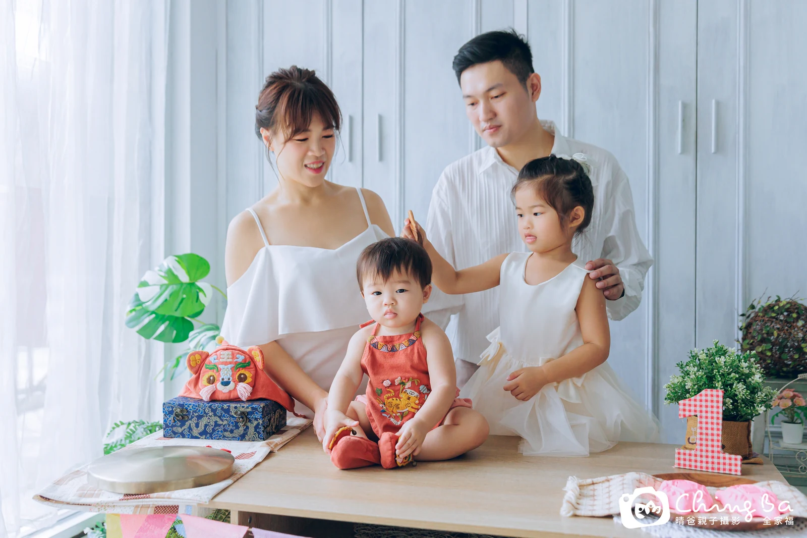 Yuna的台中小家庭抓周拍攝現場