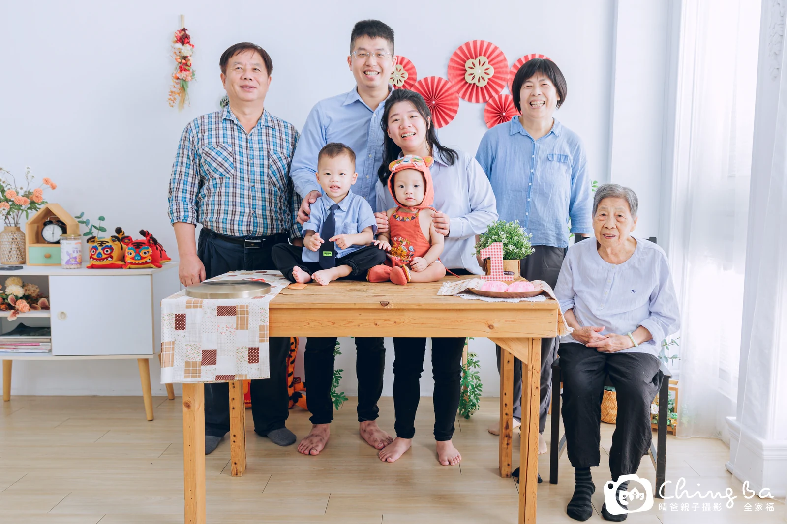 維維的台中小家庭抓周拍攝現場