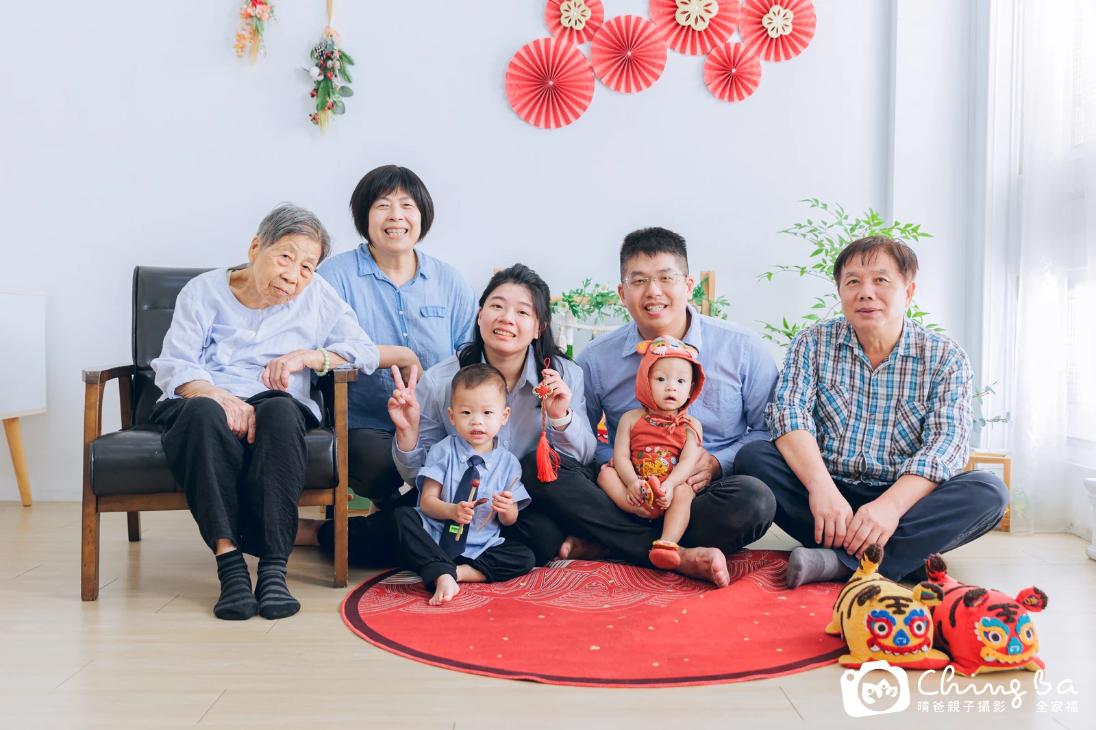 維維的台中小家庭抓周拍攝現場