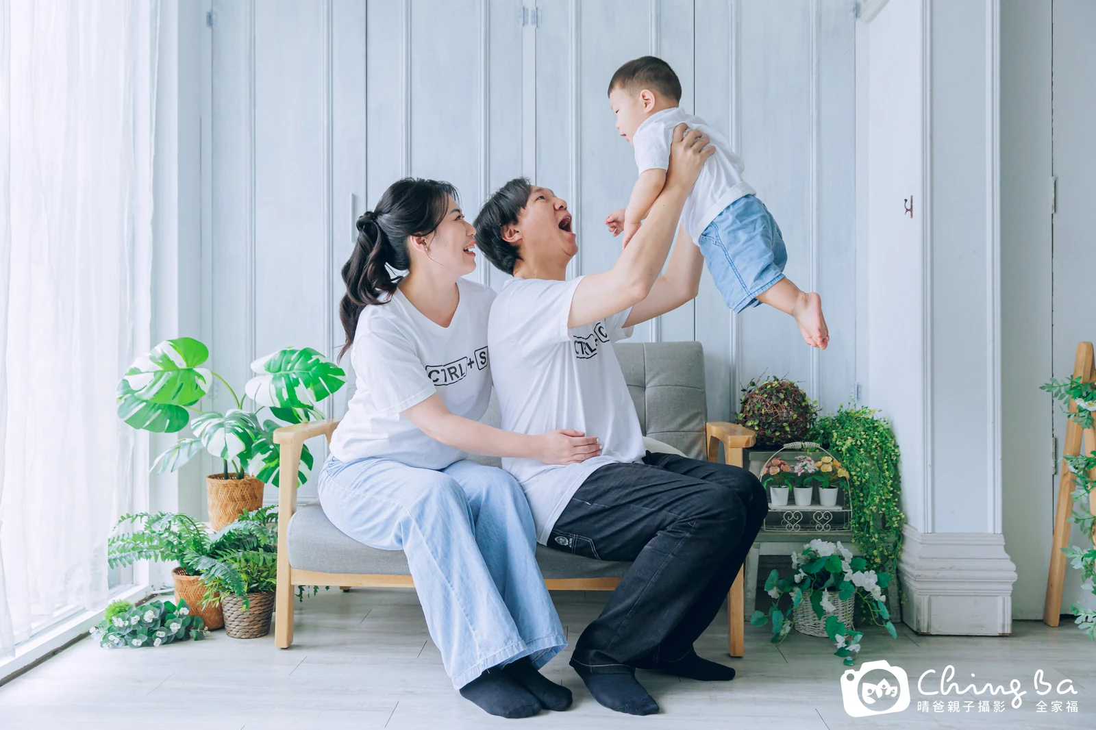 胖弟 1 歲寶貝 台中小家庭抓周紀念照｜晴爸親子攝影