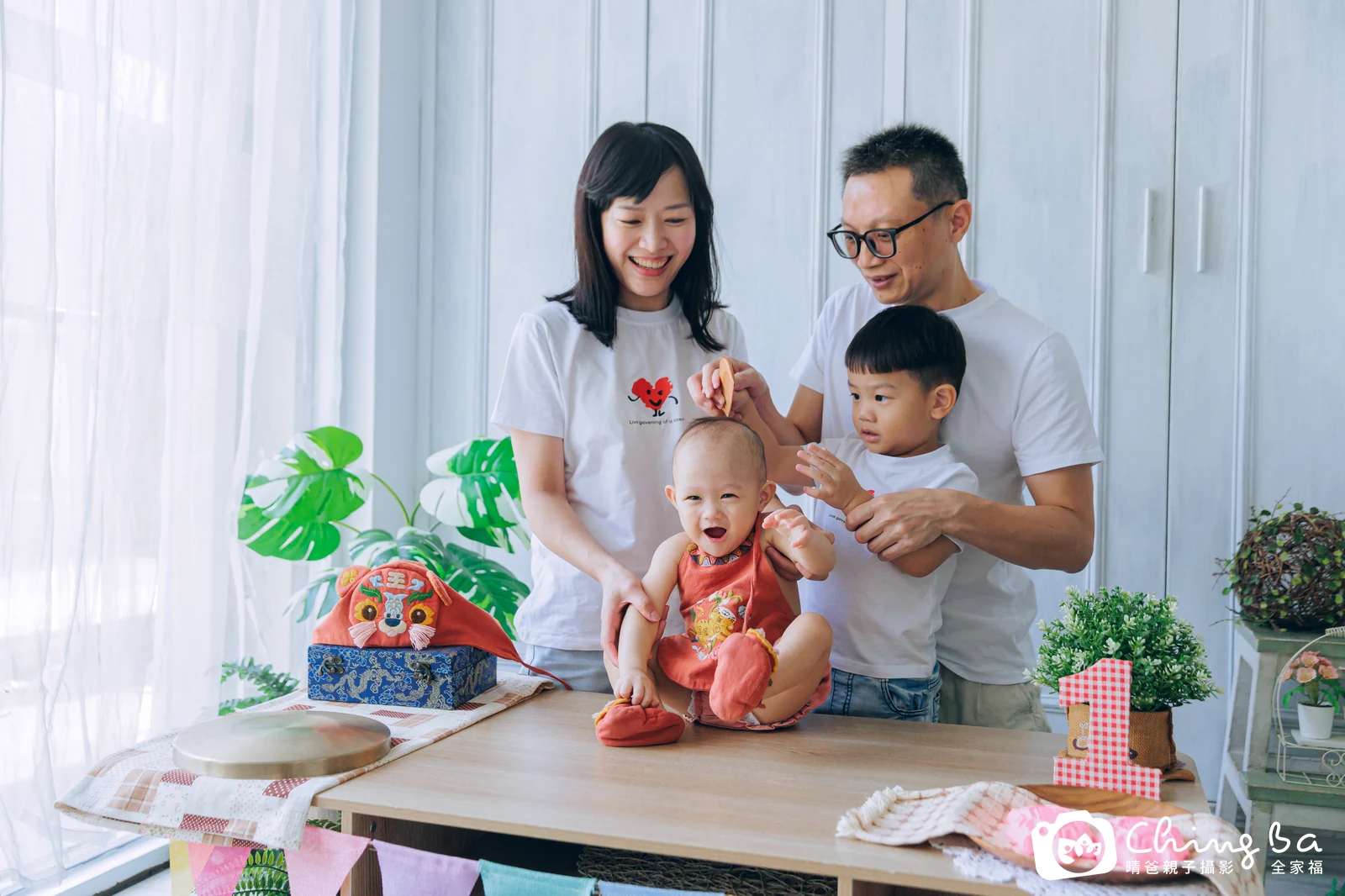 晴晴的抓周時光——晴爸親子攝影
