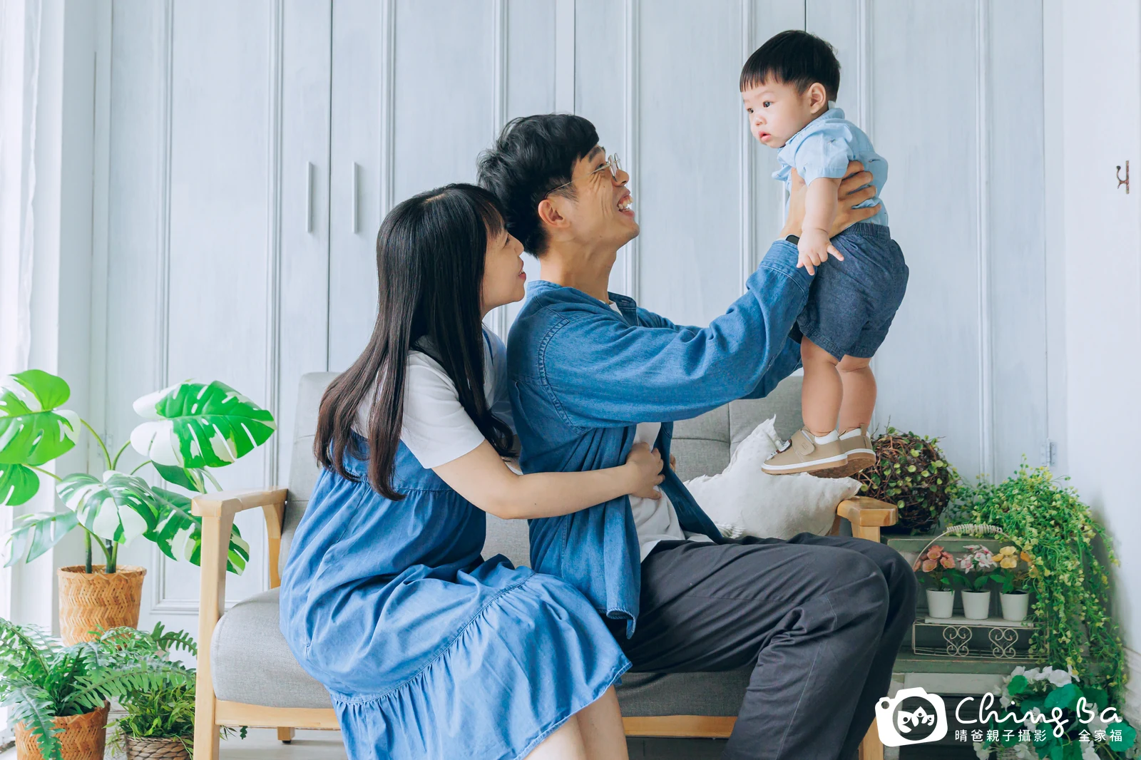 Q比 1 歲寶貝 台中小家庭抓周紀念照｜晴爸親子攝影