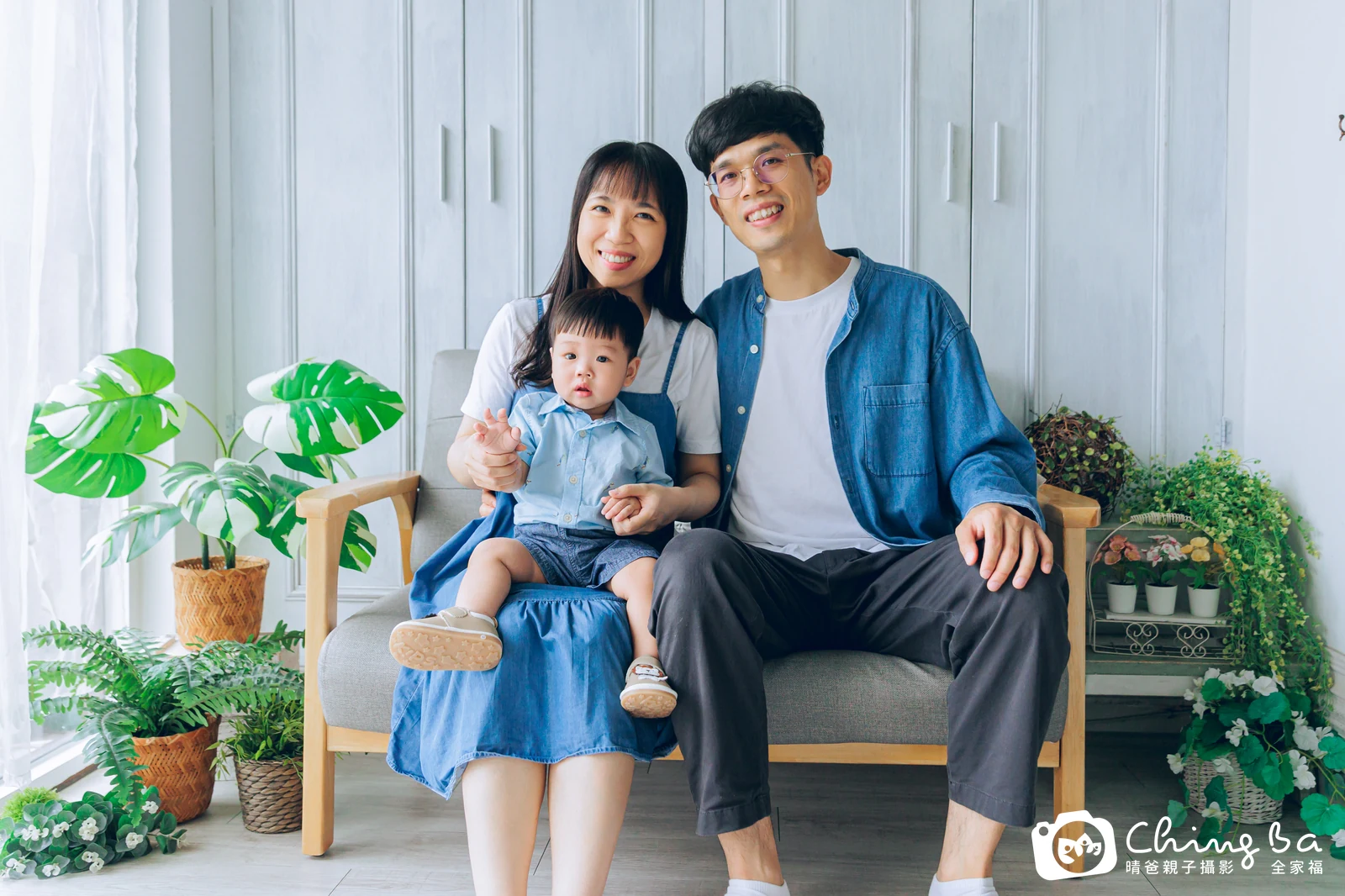 Q比的台中小家庭抓周拍攝現場