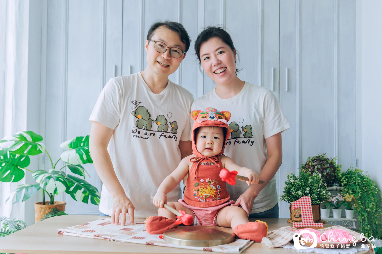 泱泱的台中小家庭抓周拍攝現場