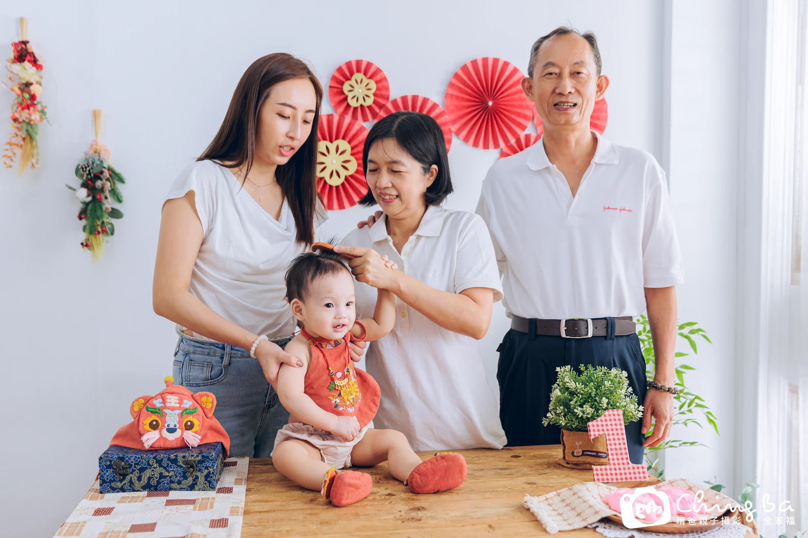 阿紝在台中拍小家庭抓周的珍貴一刻