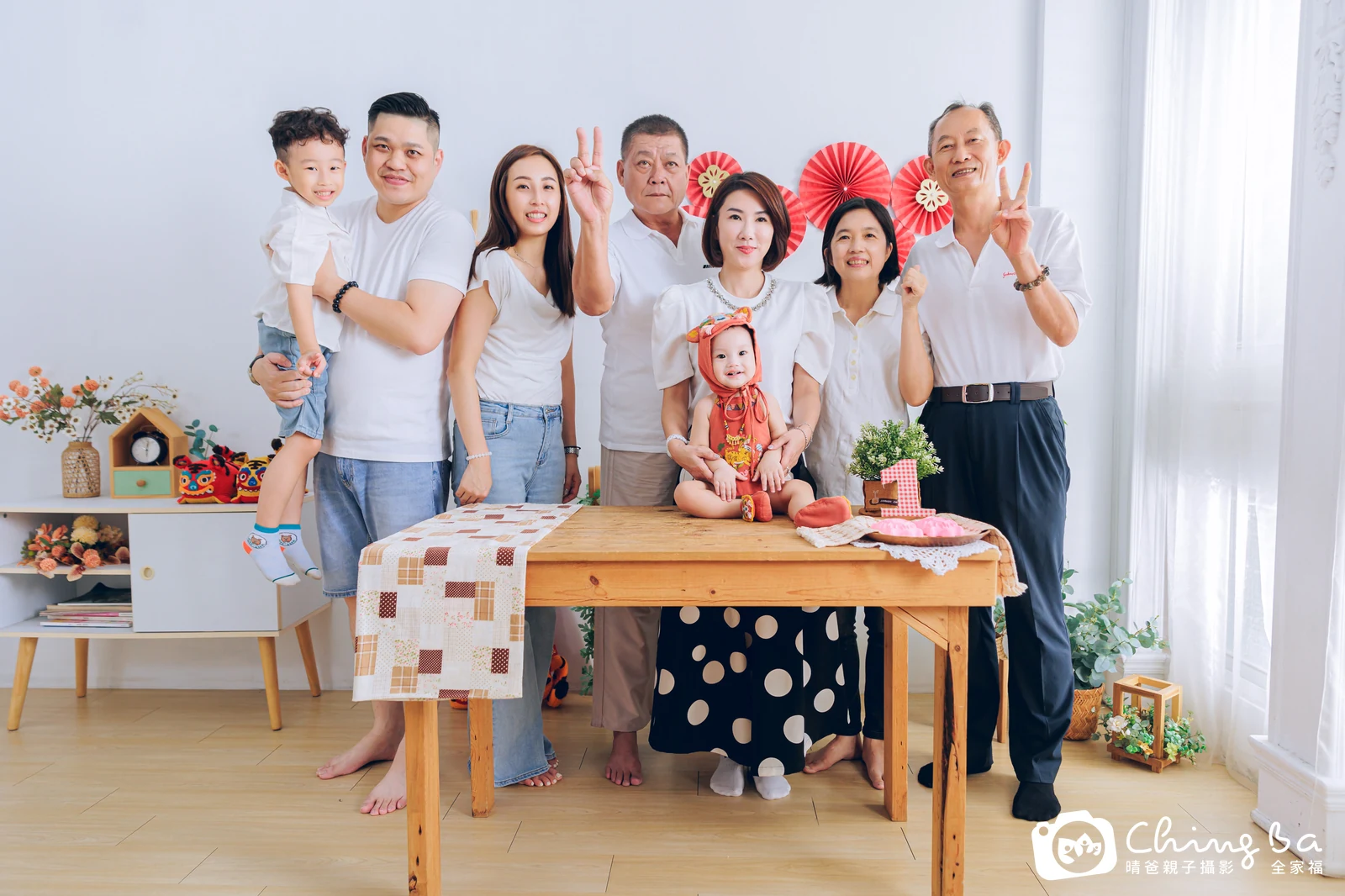 阿紝的台中小家庭抓周拍攝現場