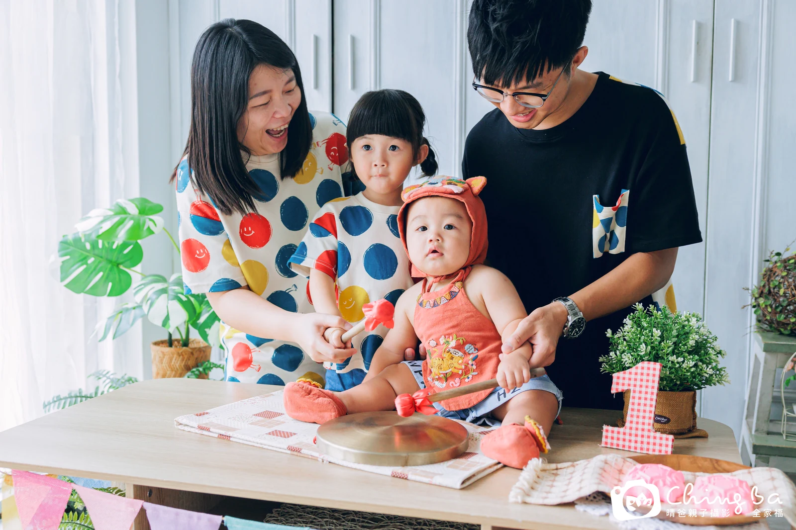 迪迪的台中小家庭抓周拍攝現場