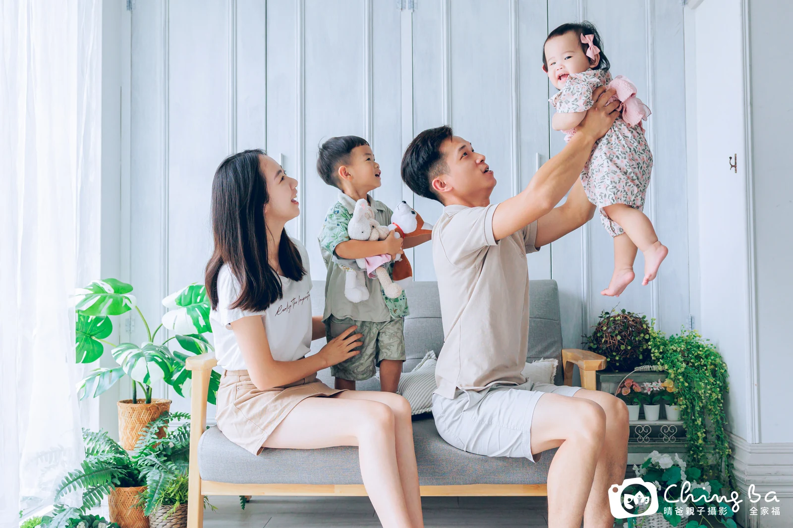小妘的台中小家庭抓周拍攝現場