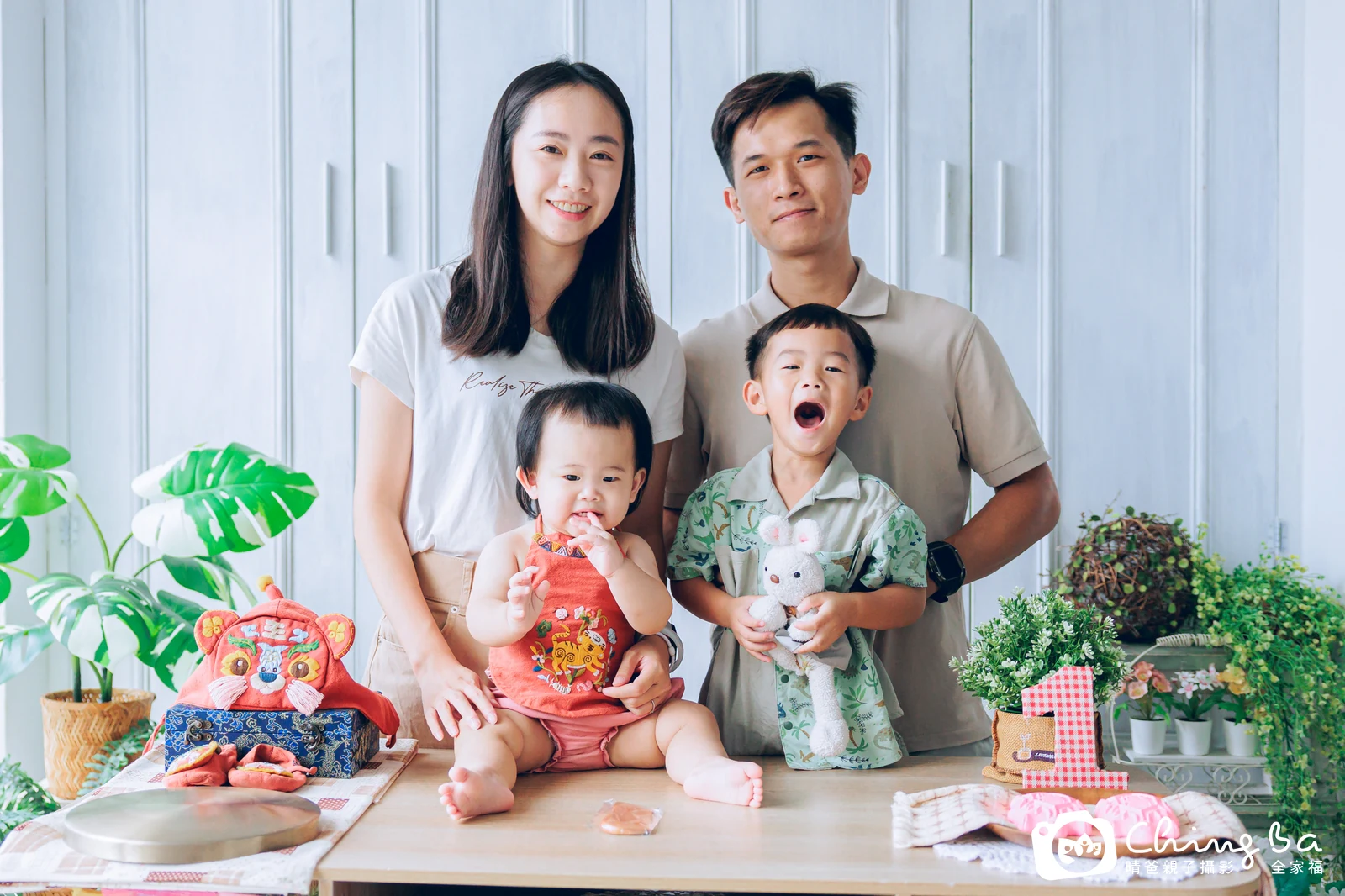 小妘的台中小家庭抓周拍攝現場