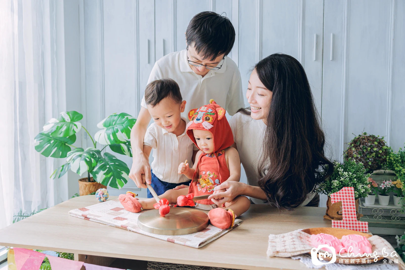 小Bo的台中小家庭抓周拍攝現場