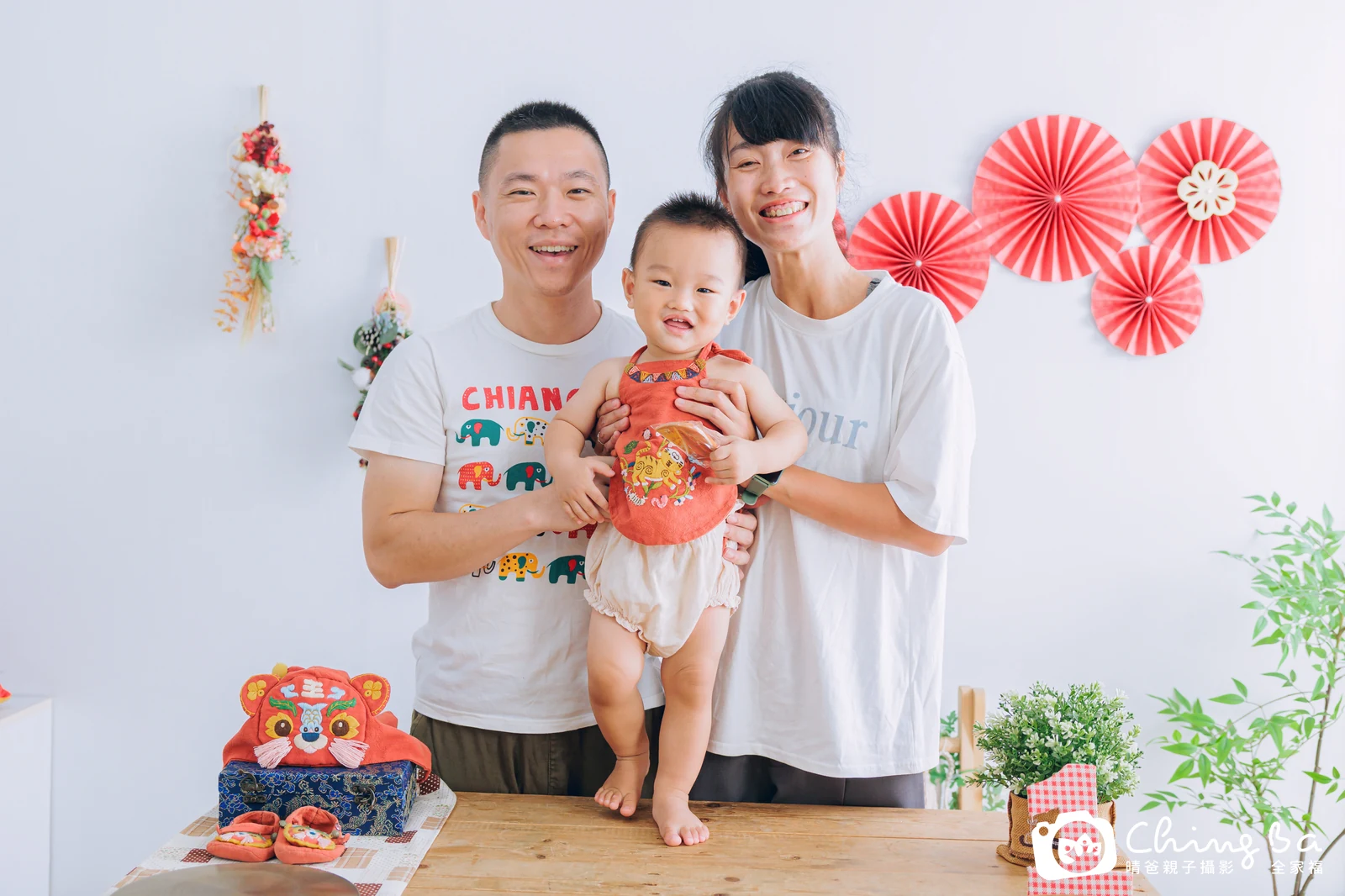 淘淘的台中小家庭抓周拍攝現場