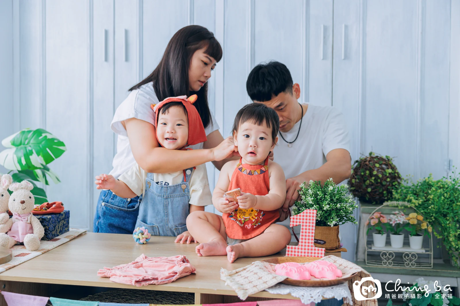 妹妹的台中小家庭抓周拍攝現場