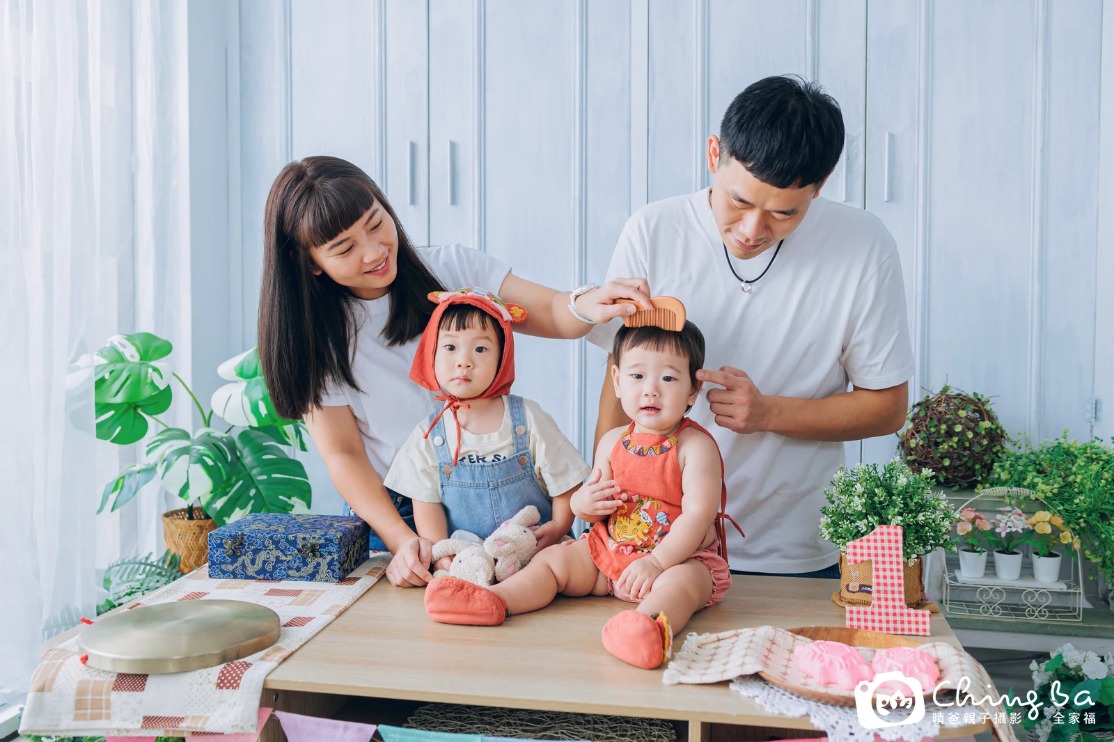 妹妹的台中小家庭抓周拍攝現場