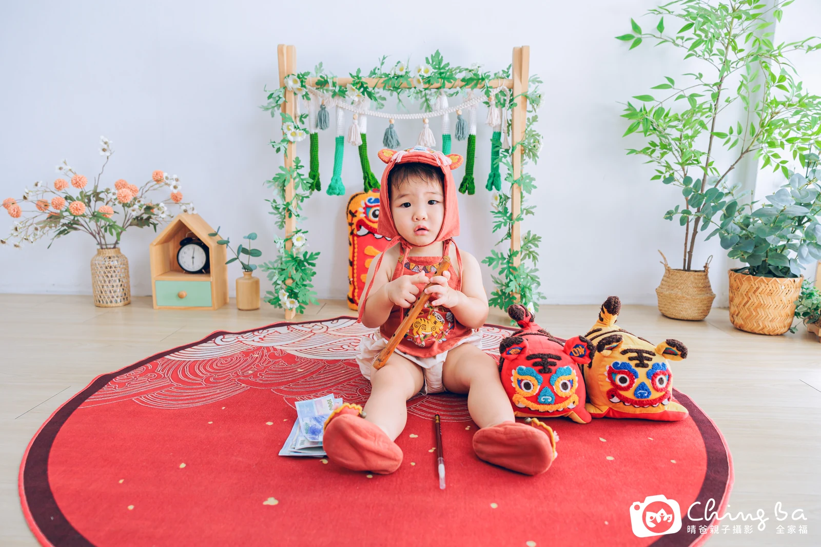 Teddy的台中小家庭抓周拍攝現場