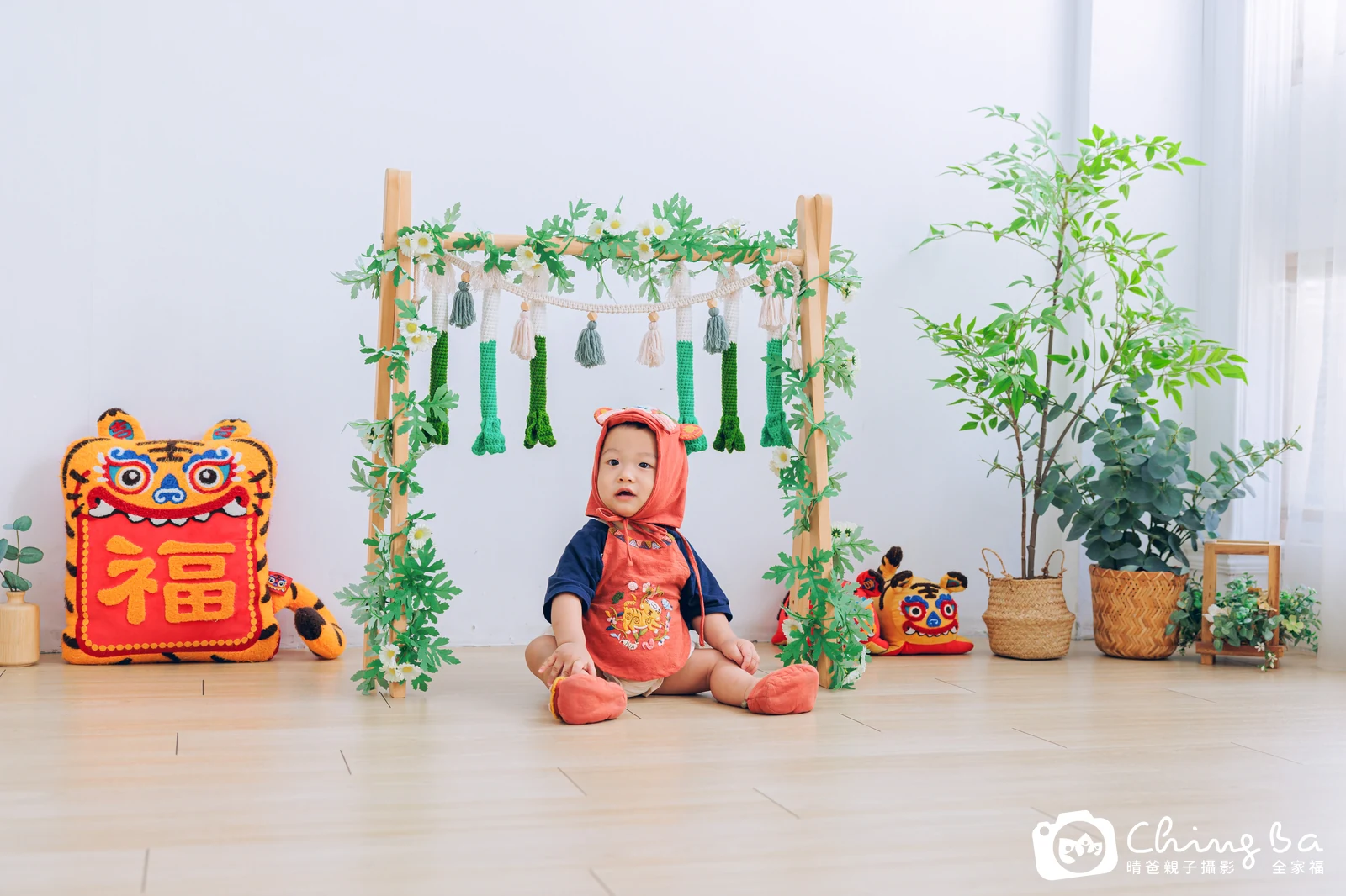 小淏淏的台中小家庭抓周拍攝現場