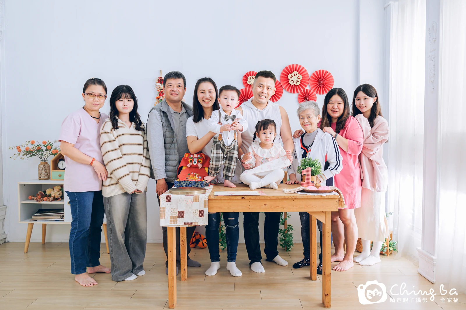 沐沐的台中小家庭抓周拍攝現場