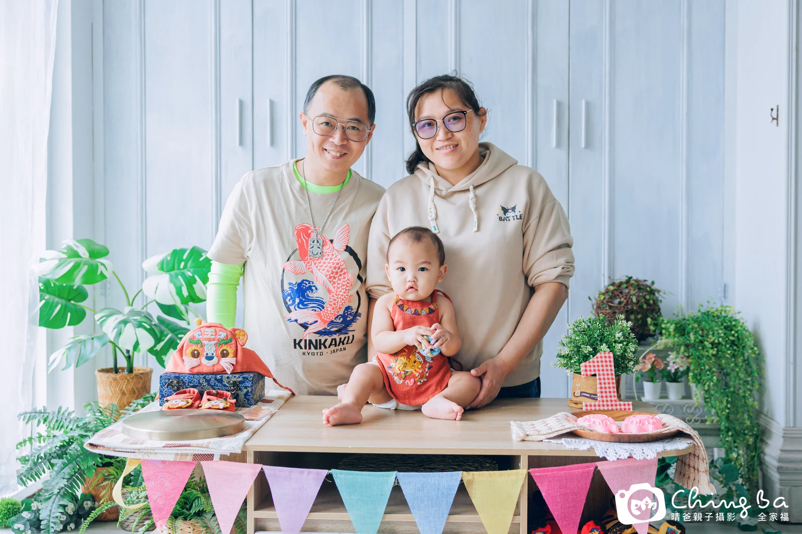 溥的台中小家庭抓周拍攝現場