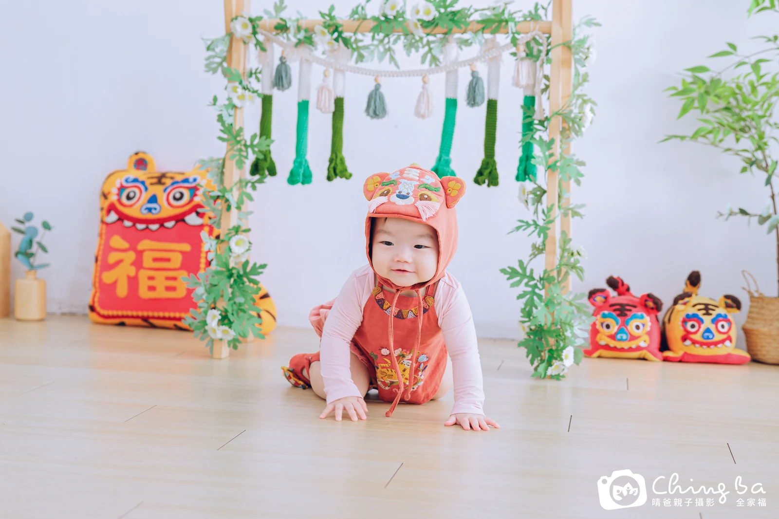 琪琪的台中小家庭抓周拍攝現場