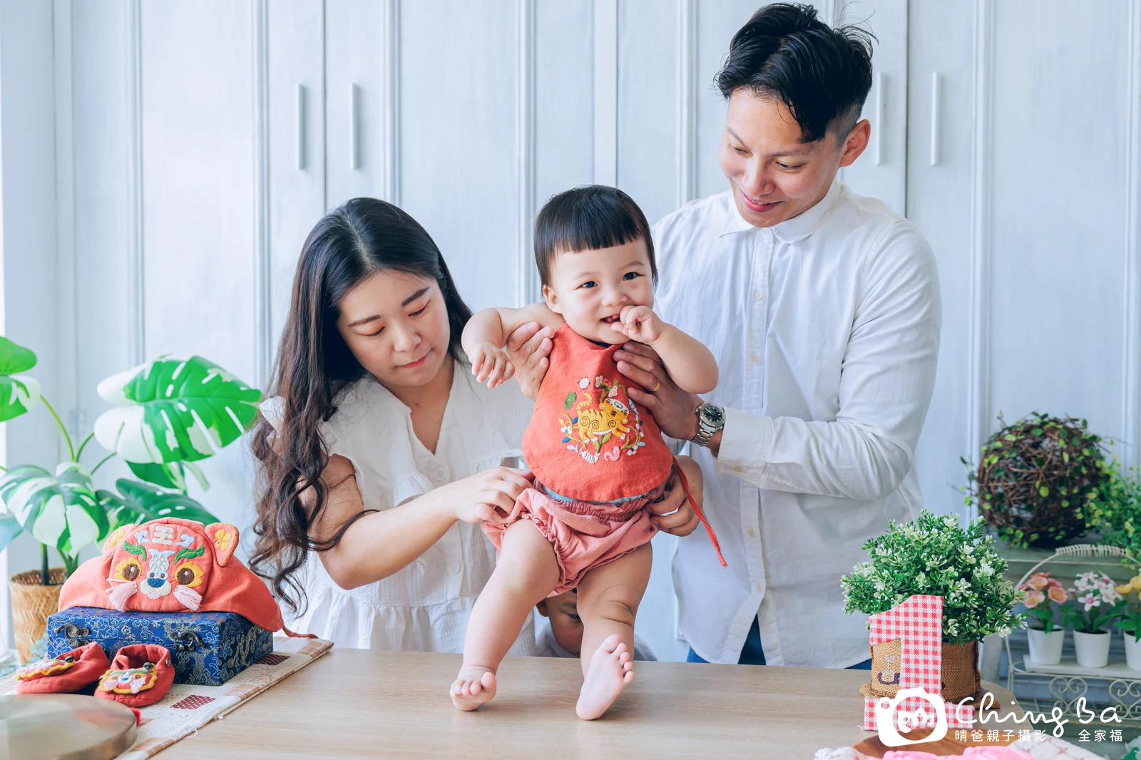 安安的台中小家庭抓周拍攝現場