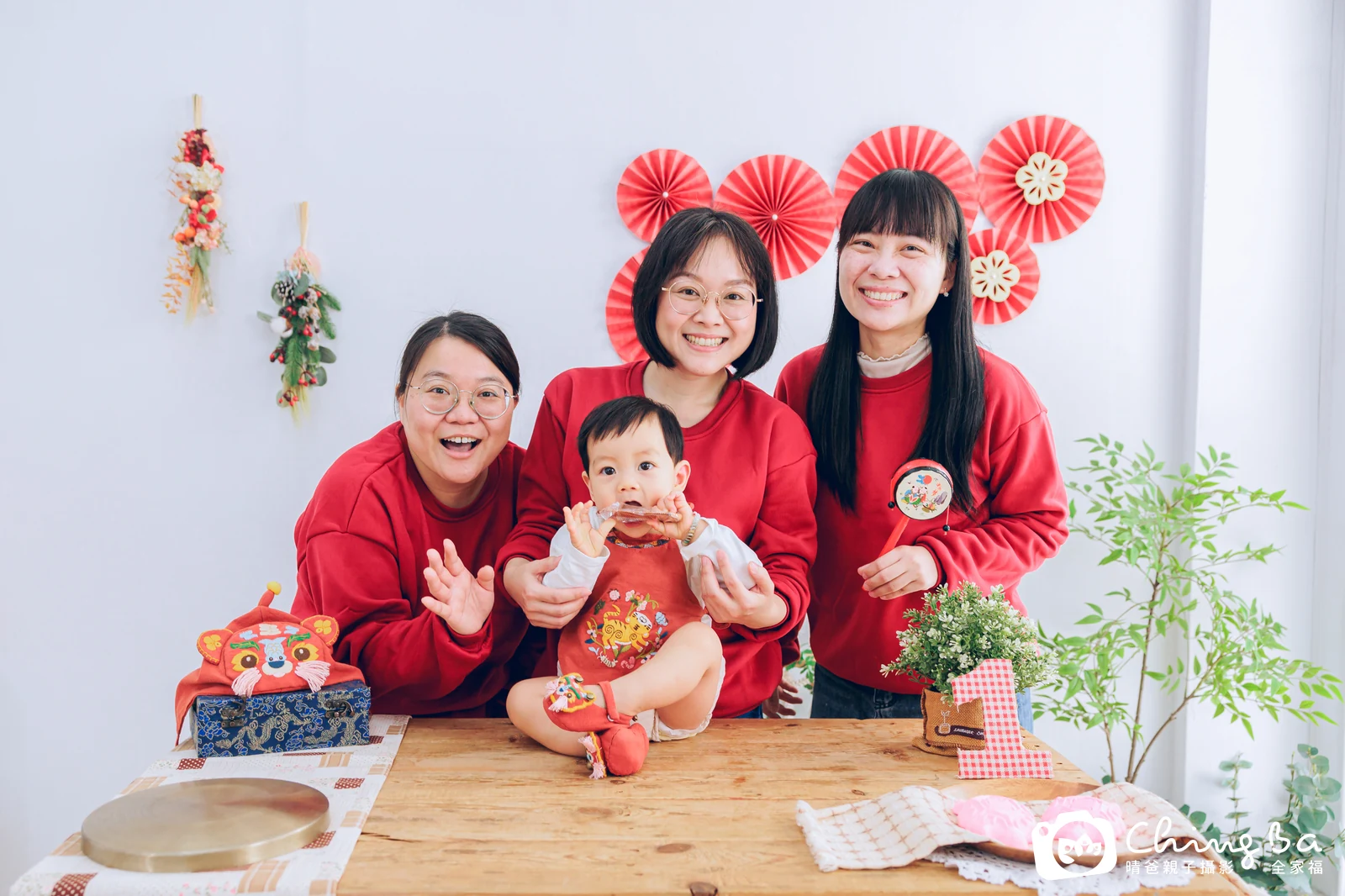 睿睿的台中小家庭抓周拍攝現場