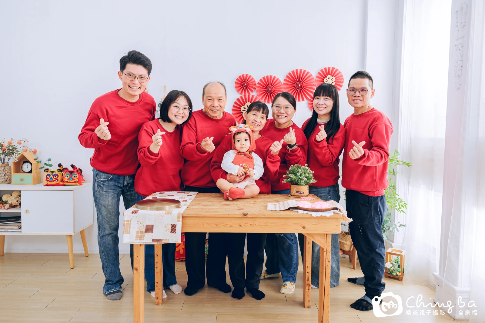 睿睿的台中小家庭抓周拍攝現場