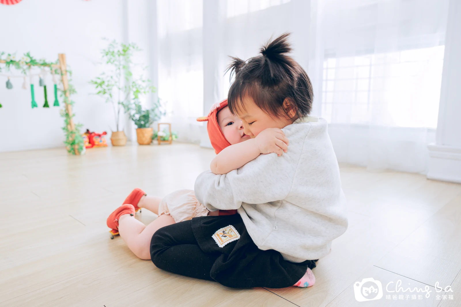 程程的台中小家庭抓周拍攝現場